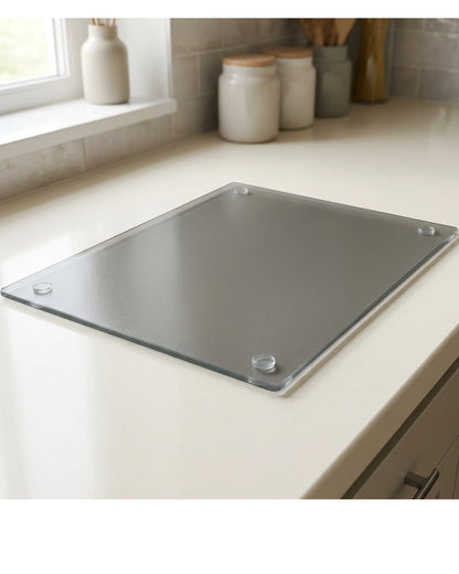 Nvst Frosted Tempered Glass Cutting Board 40 x 30 cm Smoke - Lifestyle view